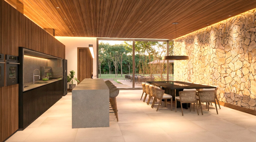 Espaço gourmet e lounge de convivência